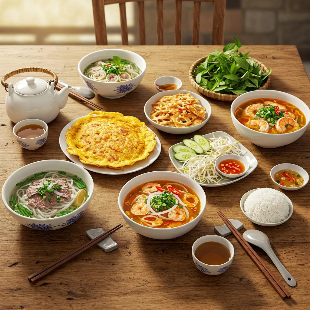 🥇 5 Món Ăn Việt Khiến Người Xa Quê Rơi Nước Mắt 5 Khám phá những món ăn Việt Nam như phở bò, bánh xèo, canh chua cá lóc, bún bò Huế, cơm tấm... khiến người xa quê bồi hồi xúc động, gợi nhớ hương vị quê nhà thân thương.