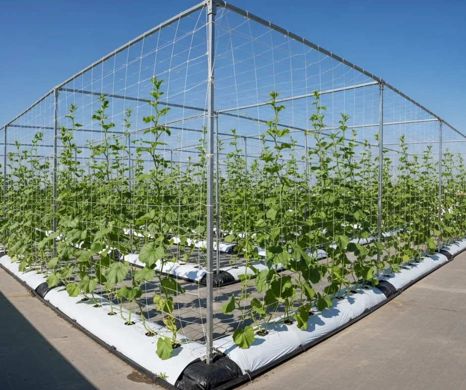 🖐️ 4 Giai Đoạn Vàng Tỉa Chèo Dưa Lưới Và Bấm Ngọn Để Tập Trung Nuôi Trái 5 Giàn dưa lưới gọn gàng sau khi áp dụng cách tỉa chèo dưa lưới và bấm ngọn