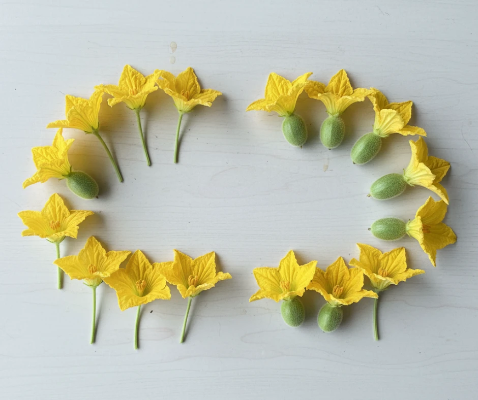 🖐️ Kỹ Thuật Thụ Phấn Cho Dưa Lưới Bằng Tay (Đậu Trái 100%) 10 Hình ảnh phân biệt hoa đực hoa cái của dưa lưới để thực hiện kỹ thuật thụ phấn cho dưa lưới bằng tay