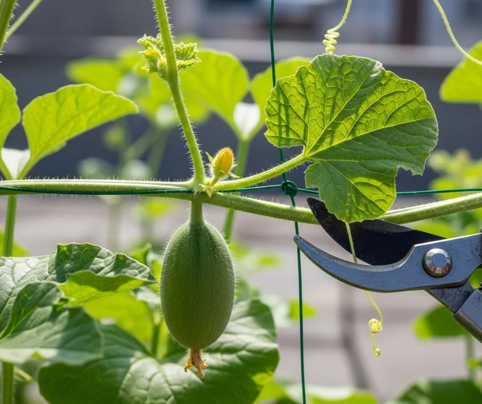 🖐️ 4 Giai Đoạn Vàng Tỉa Chèo Dưa Lưới Và Bấm Ngọn Để Tập Trung Nuôi Trái 7 Hướng dẫn cách bấm ngọn chèo dưa lưới sau khi đã đậu trái non