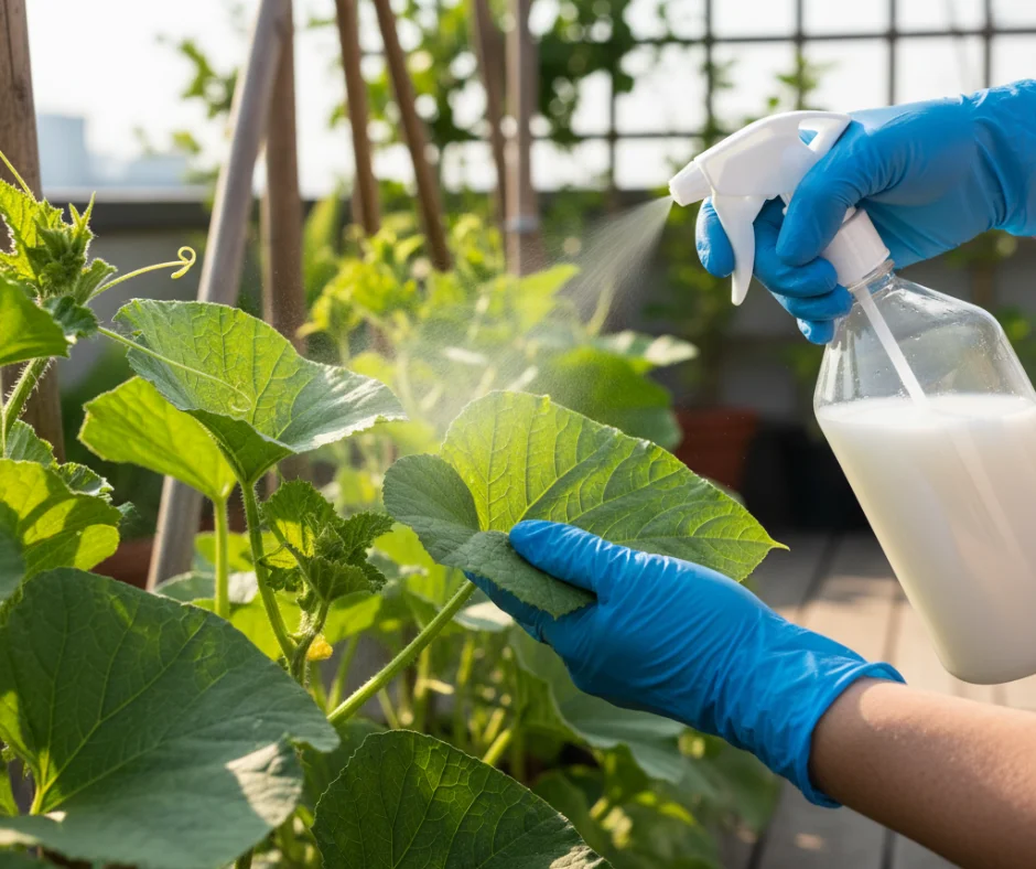 🛡️ 3 Cách Phòng Trừ Bọ Trĩ Hại Dưa Lưới An Toàn & Hiệu Quả 6 Phun thuốc sinh học trị bọ trĩ đúng cách, xịt kỹ mặt dưới lá non