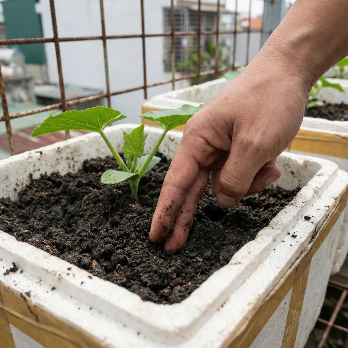 💧 Kỹ Thuật Tưới Nước Cho Bí Đỏ Sân Thượng (Không Bị Úng) 7 Lão nông chia sẻ kỹ thuật tưới nước cho bí đỏ sân thượng trong chậu: cách căn nước theo thời tiết, kiểm tra đất để tránh úng rễ, vàng lá. Áp dụng là cây khỏe ngay!