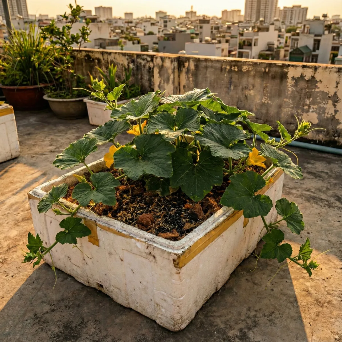 💧 Kỹ Thuật Tưới Nước Cho Bí Đỏ Sân Thượng (Không Bị Úng) 5 Lão nông chia sẻ kỹ thuật tưới nước cho bí đỏ sân thượng trong chậu: cách căn nước theo thời tiết, kiểm tra đất để tránh úng rễ, vàng lá. Áp dụng là cây khỏe ngay!